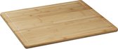 Relaxdays snijplank bamboe - keukenplank met saprand - houten serveerplank - afdekplaat