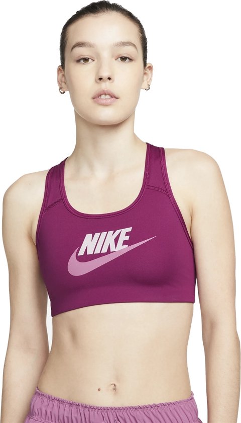 Nike Dri-Fit Swoosh sport bh paars