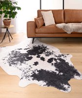Koeienhuid vloerkleed - Happy Spotted Cow zwart/wit 105x150 cm