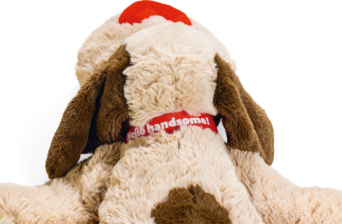 Beeztees XL-honden knuffel Joep - Honden speelgoed - Hondenspeeltjes - Extra groot - Pluche - Beige - 48x46x11 cm thumbnail 2