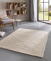 Wollen vloerkleed - Bokn crème/beige 70x130 cm