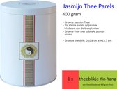 Oriental Teagarden - Chinese Thee - Jasmijn Thee - 400 gram Jasmijn Parels in luxe theeblik Yin-Yang