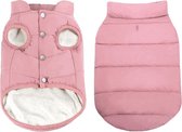 Warme Hondenjas - Gewatteerde Puffer Jas - Bodywarmer - Hondenkleding - voor Alle Honden - Roze - Maat S