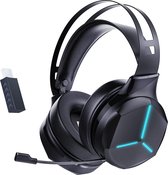 Bol.com Honcam draadloze gaming Zwart headset / koptelefoon wireless geschikt voor Nintendo Switch / XBOX / Playstation / PS5 / ... aanbieding