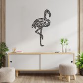 Geometrische Wanddecoratie Flamingo - Geometrische Muurdecoratie Flamingo - Geometrische Flamingo - Muurdecoratie Hout - Muurdecoratie Woonkamer - Wanddecoratie Woonkamer - Wanddecoratie Industrieel - Wanddecoratie Dieren - 89 x 46 cm