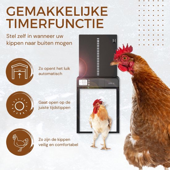 XERSEK Haustierklappe Automatische Hühnerklappe Solar, Aluminum
