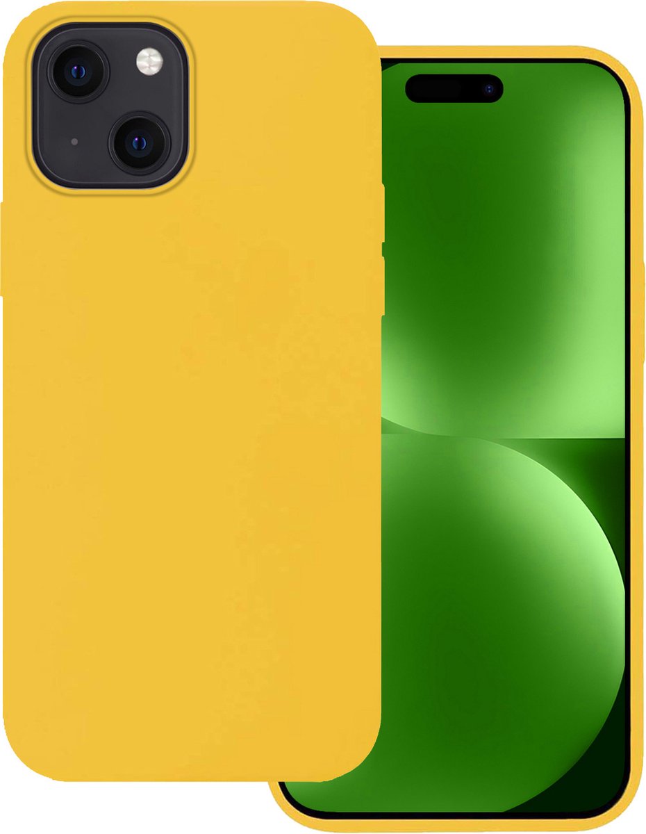 Hoesje Geschikt voor Apple iPhone 15 - Sterk & Shockproof - Hoes Cover - Siliconen Case - Geel