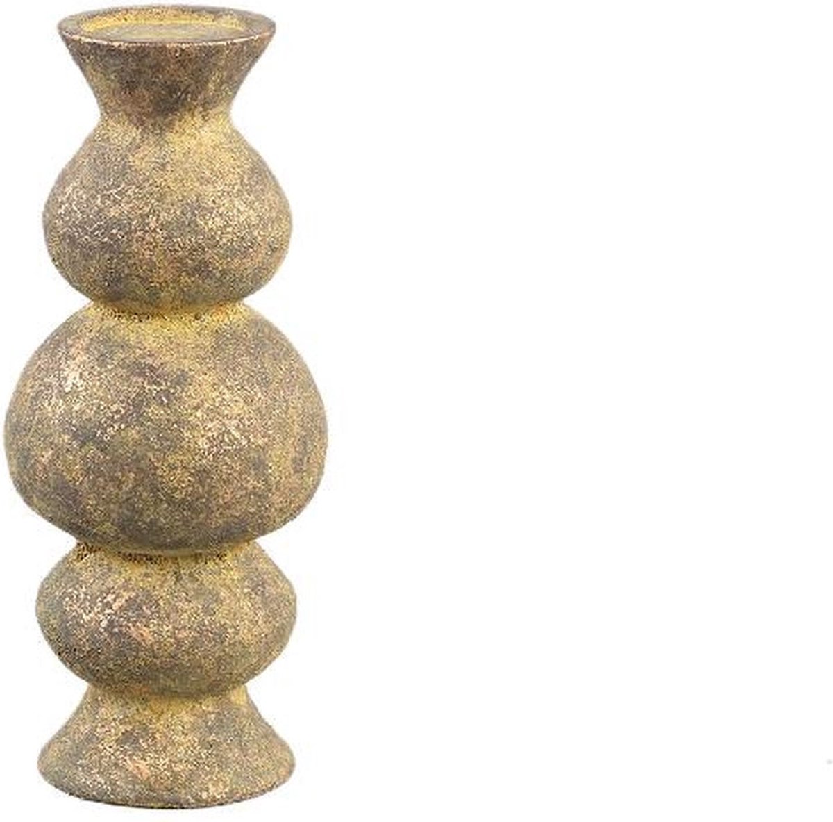 PTMD COLLECTION PTMD Kandelaar Larry - 13x13x30 cm - Cement - Bruin