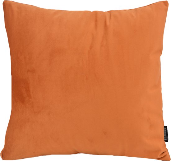 Velvet Terracotta Kussenhoes | Fluweel - Polyester | 45 x 45 cm | Oranje - Bruin