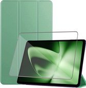 Coque OnePlus Pad + Protecteur d'écran OnePlus Pad - Tempered Glass - Extreme Shock Case Vert Sage
