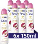 Dove Advanced Care Go Fresh Pomegranate & Lemon Verbena Anti-Transpirant Deodorant Spray - 6 x 150 ml - Voordeelverpakking