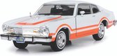 Ford Maverick Grabber (Wit/Oranje) (20 cm) 1/24 Motor Max {Modelauto - Schaalmodel - Miniatuurauto}