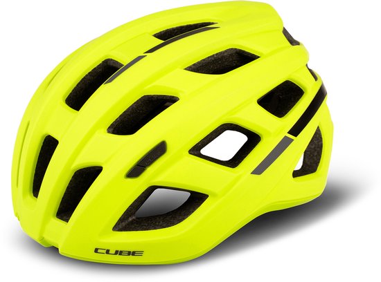 CUBE Fietshelm Road Race - Racefietshelm - 24 Ventilatiegaten - Verstelbaar - Reflecterend - 58-62 cm - L - Geel