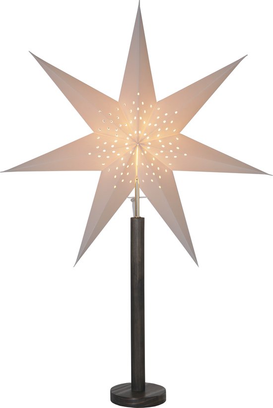 GURU SHOP Adventsster GURU SHOP Opvouwbare Papieren Kerstster - 60 Cm, Crème-wit, Voor Raam Of