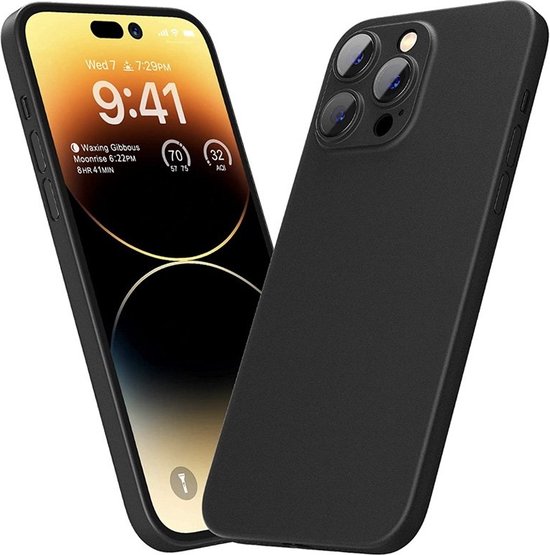 Mobiq - Ultra Dun Hoesje iPhone 15 Pro - zwart