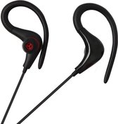 Hoofdtelefoon - Sport-hoofdtelefoon - Zwart - 3,5 mm kabel - Stereo - Compatibel met Android en iPhone - Met ruisonderdrukking