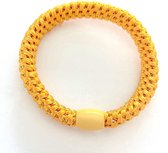 Haarelastiek geel - Ook te gebruiken als armband - Extra grip, zacht voor je haar - Damesdingetjes