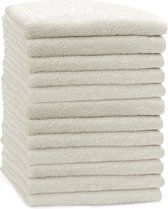 Eleganzzz Handdoek 100% Katoen 50x100cm - ivory - Set van 12 stuks