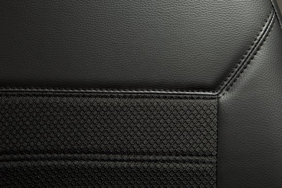 Vente housses de sièges auto en cuir artificiel (gris foncé) en