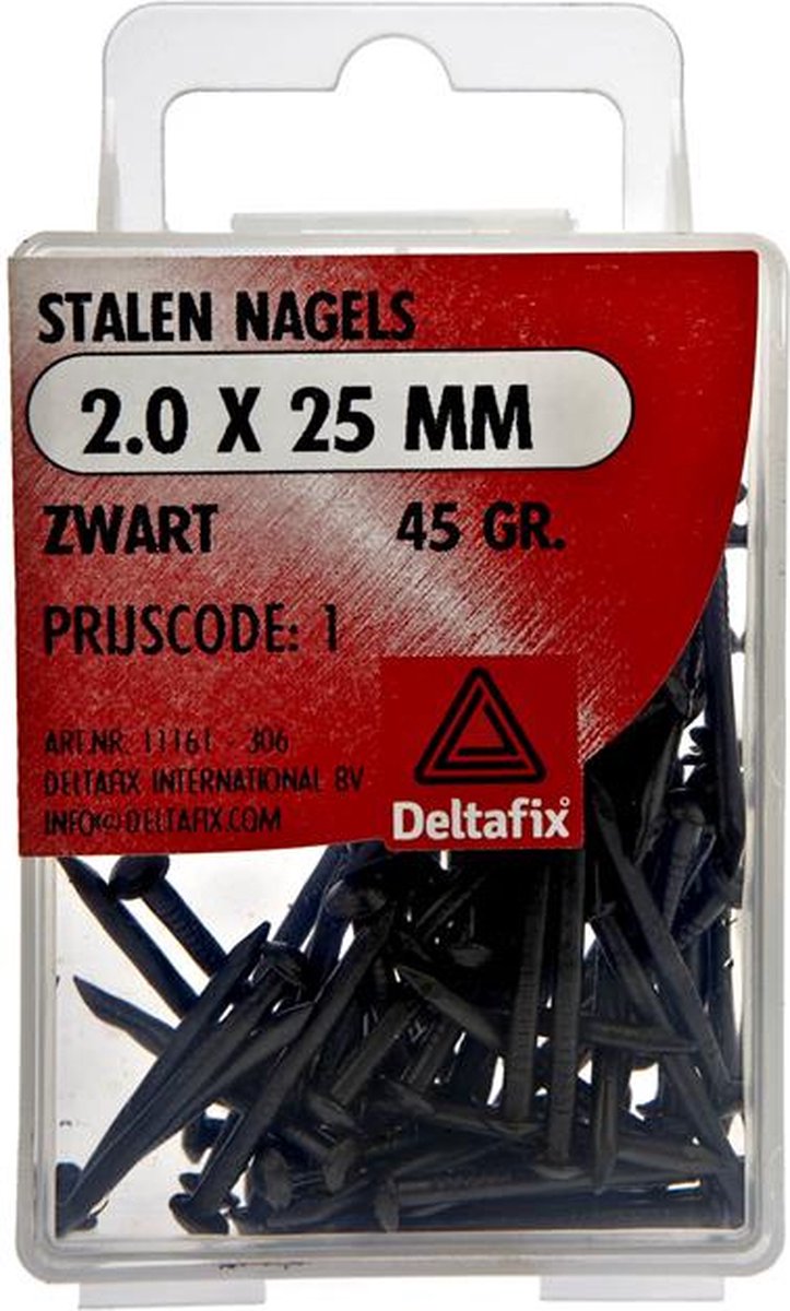 Deltafix stalen nagel profi geblauwd 2.0 x 25 mm 45 gr.
