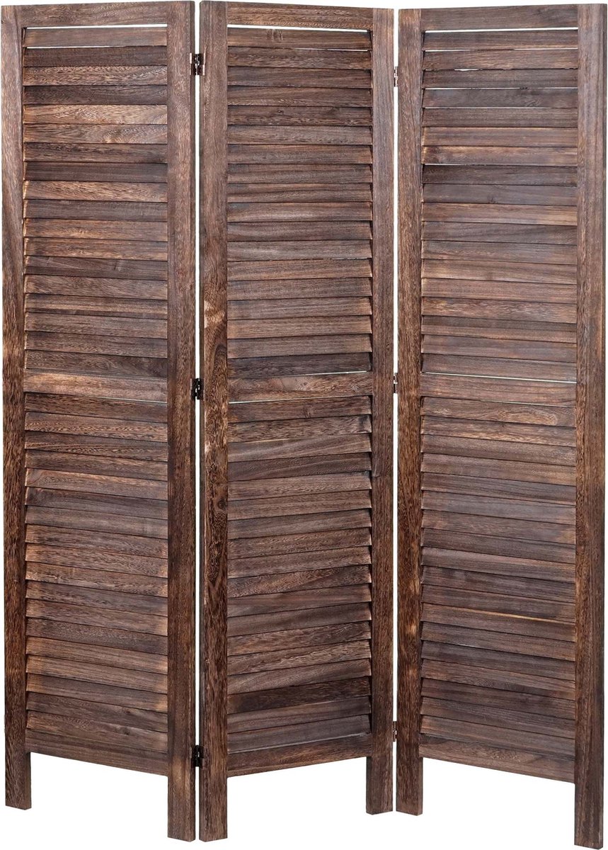 Kamerscherm MCW-G30, privacyscherm, shabby look 170x120cm ~ bruin