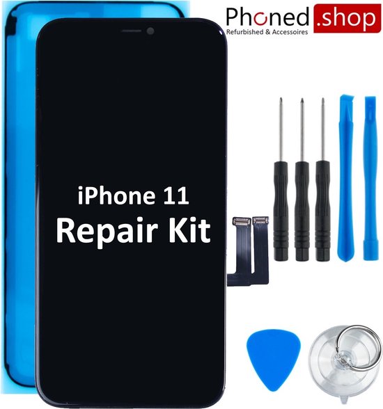 Voor iPhone 8 LCD Scherm wit - met 16-delig professionele reparatiekit