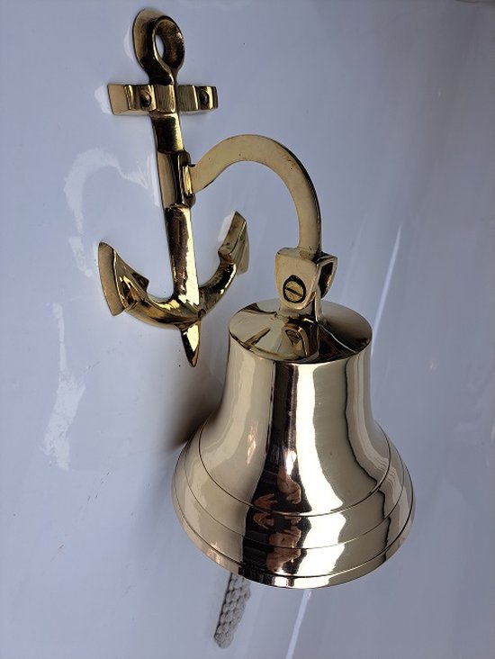 Denza - Messing voordeurbel ISHMPL3450 scheepsbel met Anker uniek model ...