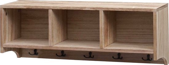 Porte-Manteau Mural Avec Étagère De Rangement, Étagère Murale Avec 5