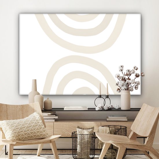 Toile Peinture Arc-en-Ciel - Pastel - Design - Abstrait - 120x80 cm - Décoration murale