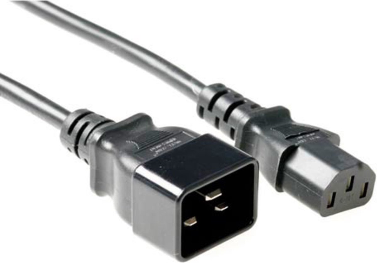ACT Netsnoer C13 - C20 zwart 1 m AK5440