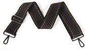 Black new dot schouderband | bagstrap | verstelbare schouderband | schouderband | shoulderbelt | schouderband met print | mix&match | modetrends2023
