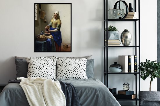 Affiche avec cadre La laitière - Johannes Vermeer - 60x80 cm