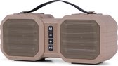 BRAINZ Power Cube Bluetooth Speaker - Extra Bass - Draaghendel - Taupe