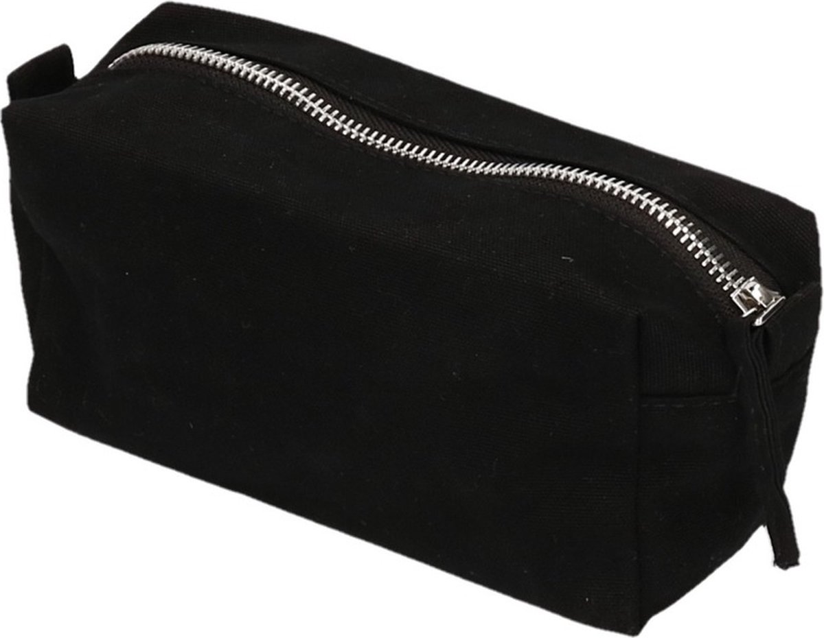 Westford Mill Toilettas - zwart - 17 cm - make-up tas voor op reis - etui