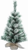 Everlands mini kerstboom/kunstboom - 35 cm - met sneeuw