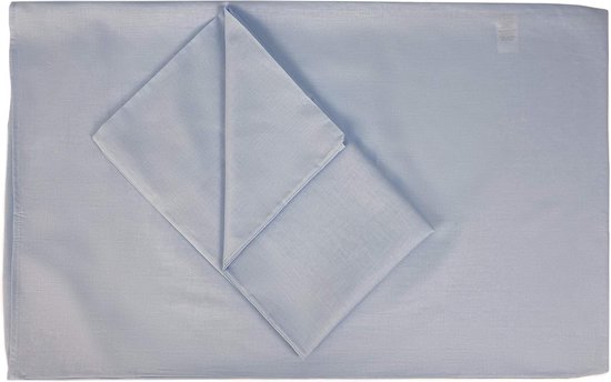 Kussensloop, 50 x 80 cm, 2 stuks, rechthoekig, 100% katoen, met sluiting, lichtblauw