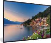 Photo encadrée - Cadre photo Sunset in Italy noir sans passe partout 90x60 cm - Affiche encadrée (Décoration murale salon / chambre)