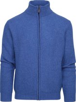 Suitable - Vest Wol Blend Blauw - Heren - Maat L - Modern-fit