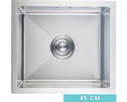LOMAZOO Spoelbak Keuken Oberon 45/40 – Spoelbakken Keuken – Wasbak Keuken - RVS