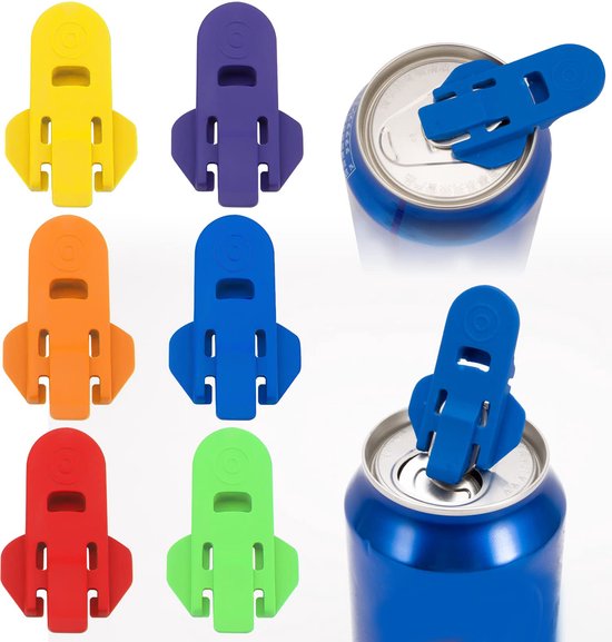 Blik opener set - Can lock - Reumatisch hulpstuk - Blikjes opener met sluit functie - Anti insect - Complete set 6 kleuren