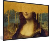 Fotolijst incl. Poster - Mona Lisa - Goud - Da Vinci - 120x80 cm - Posterlijst