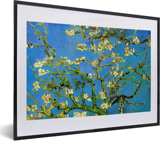 Fotolijst incl. Poster - Amandelbloesem - Vincent van Gogh - 60x40 cm - Posterlijst