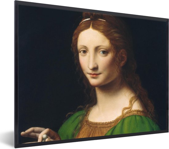 Fotolijst incl. Poster - Maria Magdalena - Leonardo da Vinci - 40x30 cm - Posterlijst
