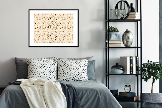 Fotolijst incl. Poster - Patroon - Terazzo - Structuur - 80x60 cm - Posterlijst