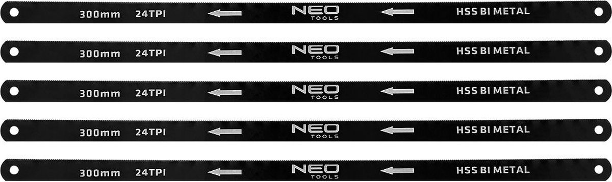 NEO Ijzerzaagbladen 300mm 24TPI 5 st