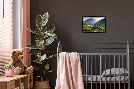 Photo encadrée - Image colorée d'un cadre photo paysage de montagne 30x20 cm - Affiche encadrée (Décoration murale salon / chambre)