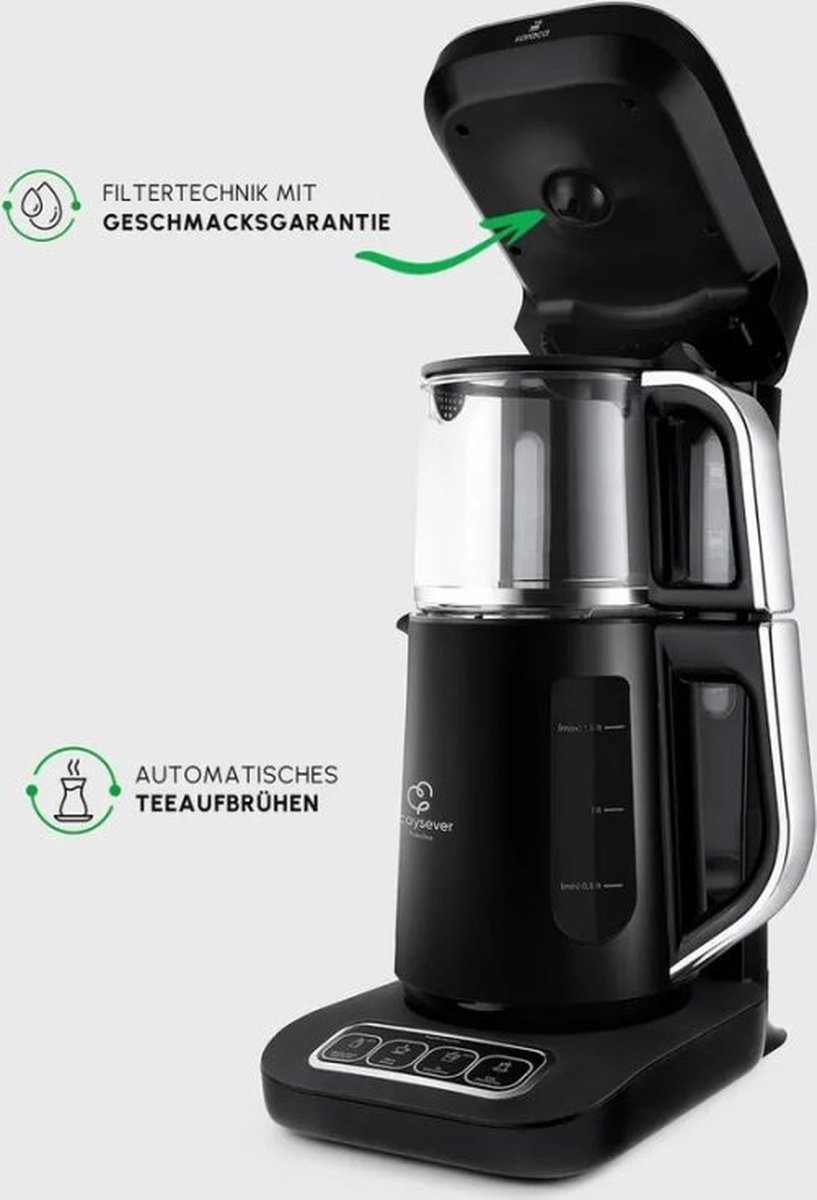 Théière Bouilloire et cafetière filtre Karaca Caysever Robotea Pro 4 en 1  automatique parlant ,2500W, starlight - KARACA France