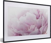 Photo encadrée - Gros plan d'un cadre photo pivoine rose noir avec passe-partout blanc 60x40 cm - Affiche encadrée (Décoration murale salon / chambre)