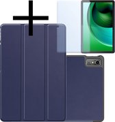 Hoesje Geschikt voor Lenovo Tab M10 5G Hoesje Case Hard Cover Hoes Book Case Met Screenprotector - Donkerblauw