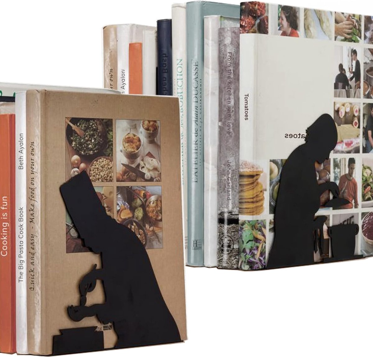 TILISMA - Serre-Livres en Bois Faits à la Main - Serre-Livres décoratifs  pour étagères - Porte-Livres Robustes pour Les Livres Lourds - Noyer